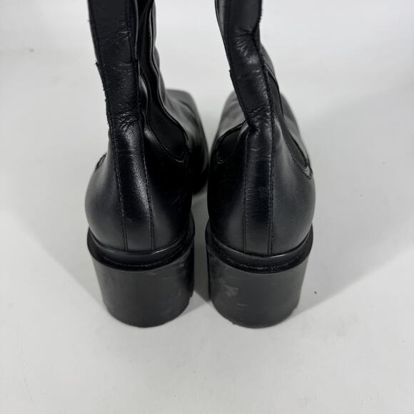 ALLSAINTS Women's Natalia Pull On Tall Boots in Black - Picture 5 of 7
